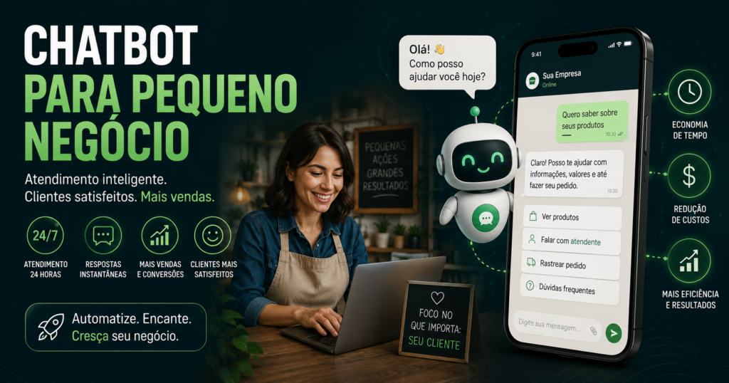 ChatBot para pequeno negocio vender mais com atendimento inteligente